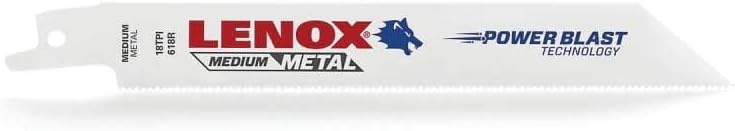 LENOX Tools Reciprocating Saw Blades, Metal Cutting, 6-Inch, 18TPI, 25-Pack (20529-B618R) - Image 1
