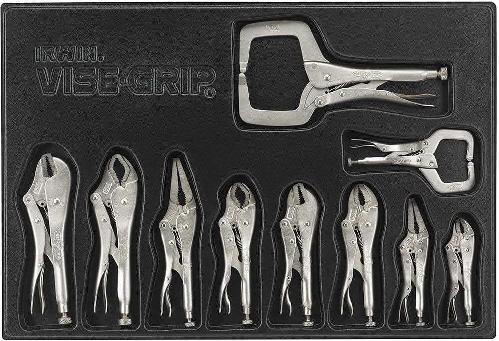 IRWIN Tools VISE-GRIP Original Locking Tool Set with Tray, 10 Piece, 1078TRAY - Image 1