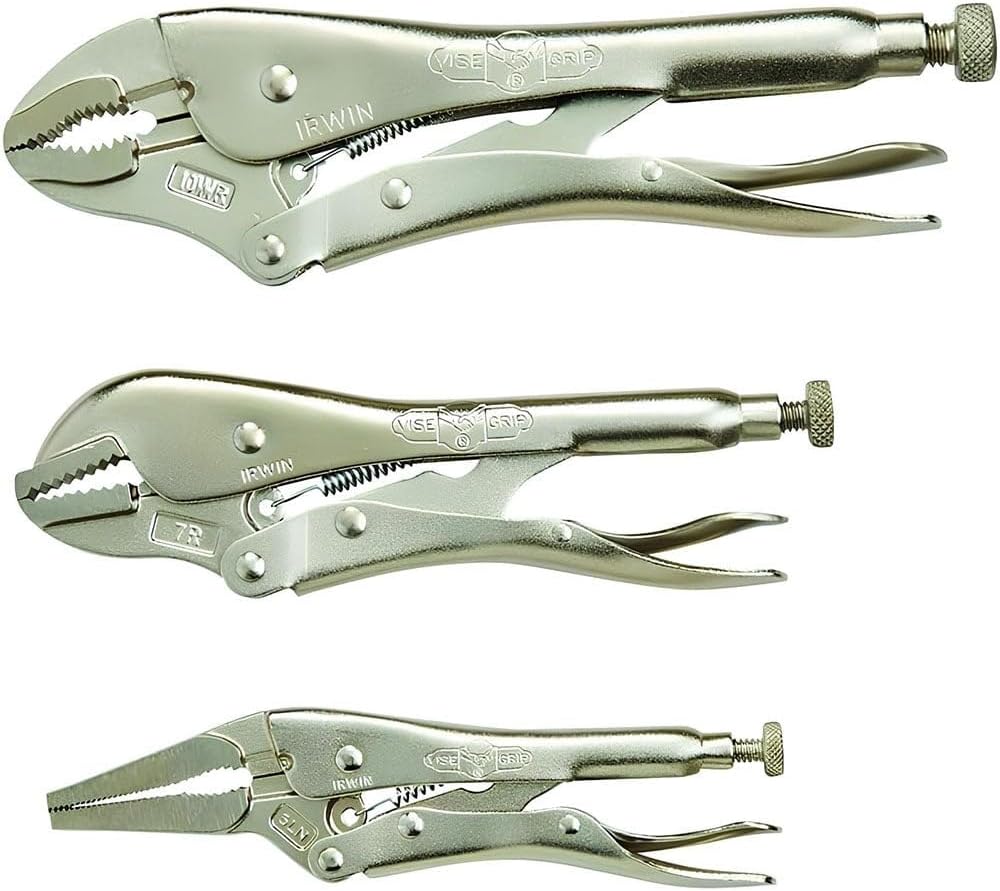 IRWIN VISE-GRIP Pliers Set, Locking Pliers, 3-Piece (323S), Silver - Image 1