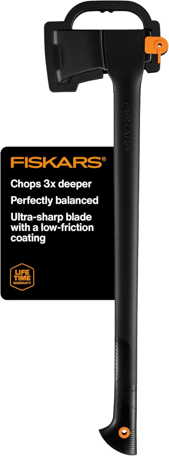 Fiskars 28" Chopping Axe, Ultra-Sharp Blade for Kindling with Ease, Weight Balanced, Garden and Outdoor Gear, 3.5 pounds, Black - Image 1