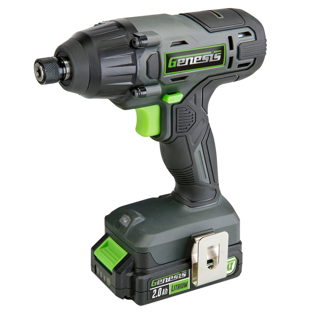 Genesis G20MAX 20V Cordless 1/4" Impact Driver with Battery and Charger 2.0Ah, 1600 in-lbs (GLID20B) - Image 1