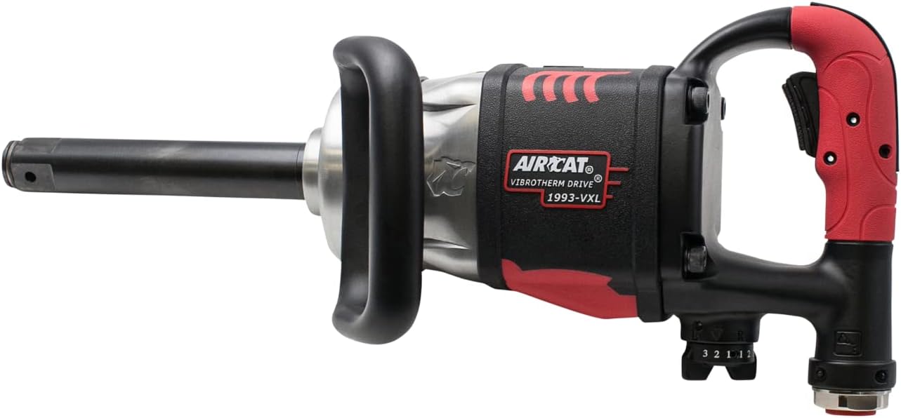 AIRCAT Pneumatic Tools 1993-VXL: 1-Inch Vibrotherm Drive Composite Straight Impact Wrench 2,300 ft-lbs - 7-Inch Extended Anvil - Image 1