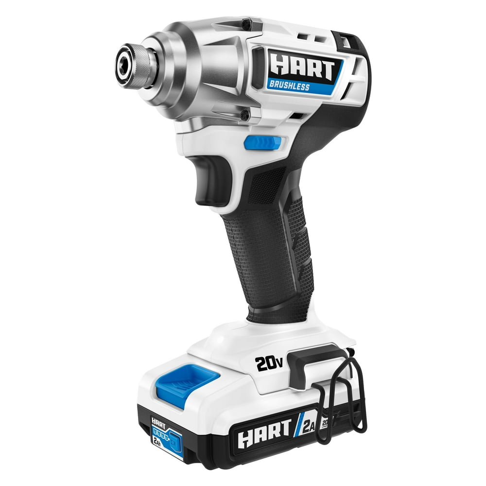 HART 20-Volt Cordless Brushless Impact Driver Kit, Gen 2, 1/4" Hex Collet - Image 1