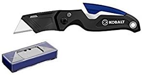 Kobalt Folding Lock-Back Utility Knife with 10 Stainless Steel Blades - Image 1