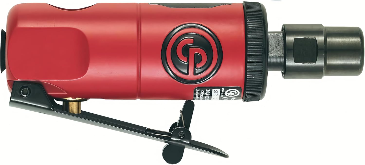 Chicago Pneumatic CP876 - Air Die Grinder Tool, Welder, Woodworking, Automotive Car Detailing, Stainless Steel Polisher, Heavy Duty, Straight, 1/4 Inch (6 mm), 0.3 HP / 220 W - 30000 RPM - Image 1