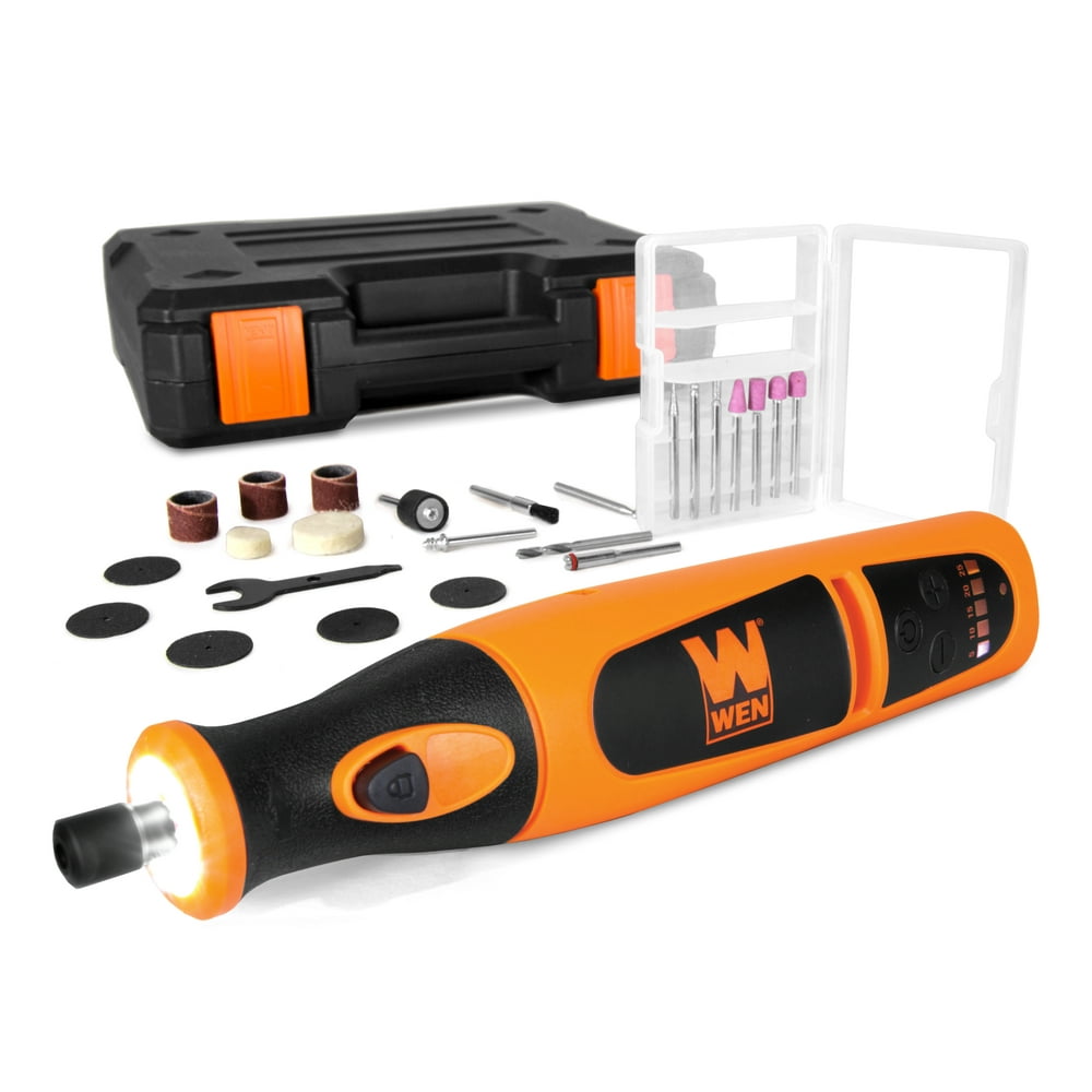 WEN 23072 Variable Speed Lithium-Ion Cordless Rotary Tool Kit with 24-Piece Accessory Set, Charger, and Carrying Case, 7.2 Volts - Image 1