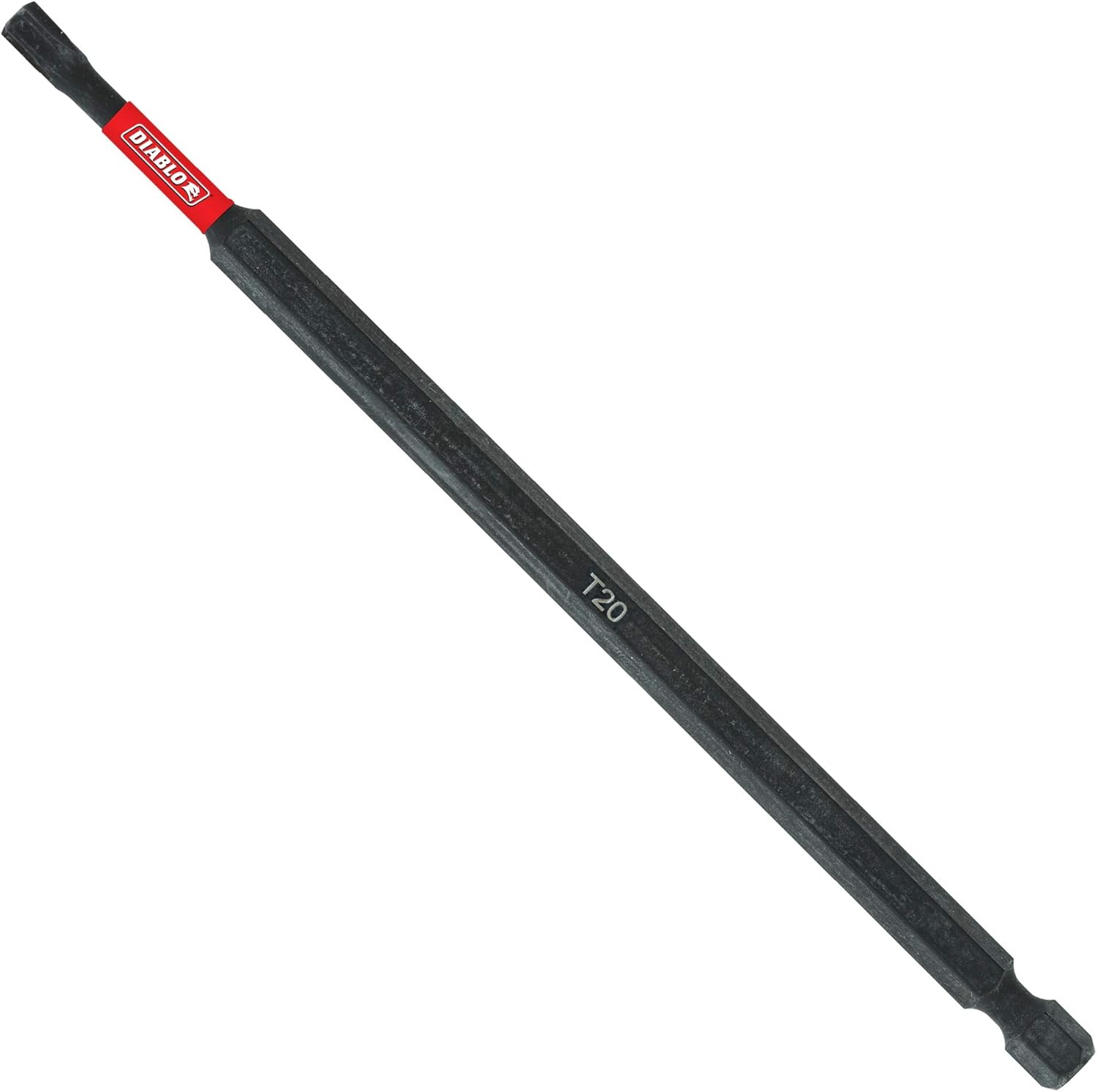 Diablo Torx Drive Bit with MaxTorque Zone for Maximum Performance - Optimized Tip, Laser Engraved Type and Size - 1/4" Hex, 6" Length, T20 Head - DT206P1 - Image 1