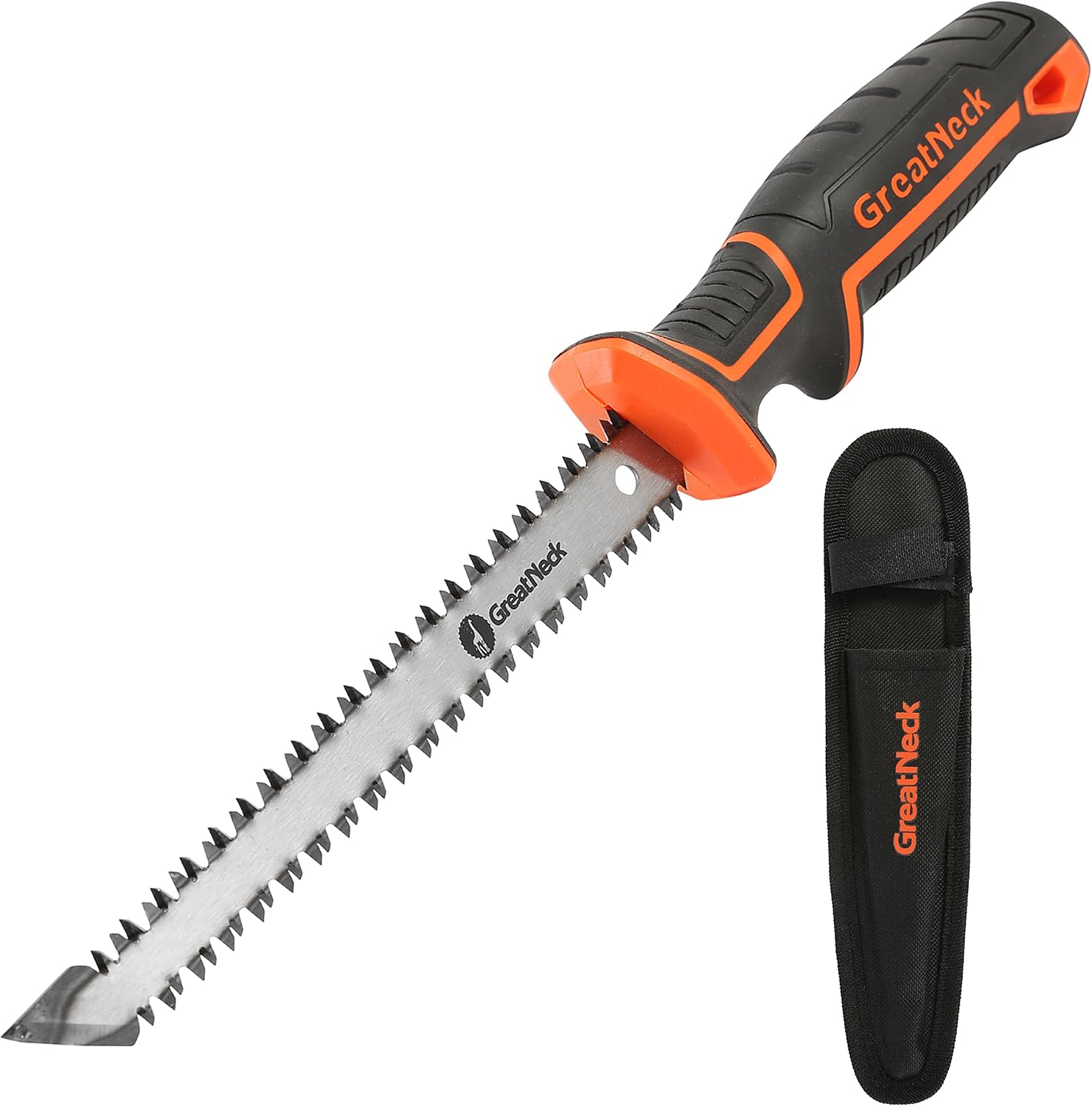 GreatNeck 74031 Double Edge Jab Saw and Sheath, Drywall Cutting Tool, Double Sided Saw, Sheetrock Jab Saw, Durable Sheath Included - Image 1