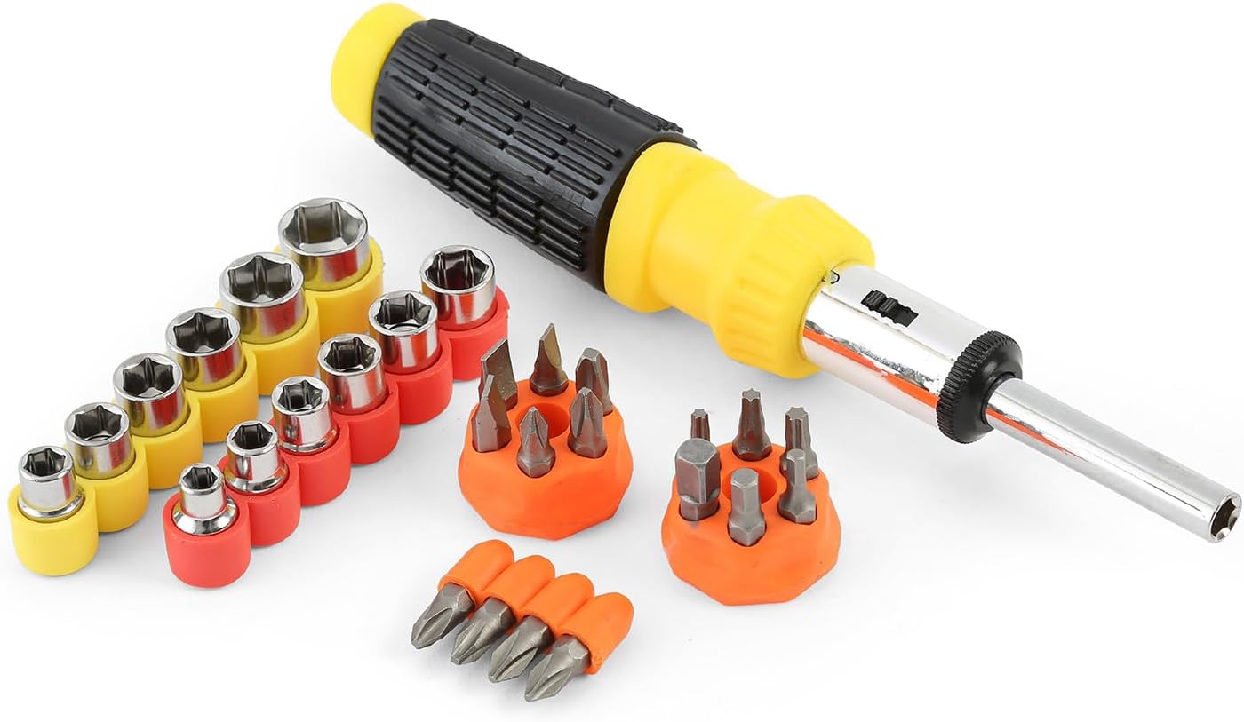 GreatNeck 92018 34-Piece Ratcheting Screwdriver Set - Image 1