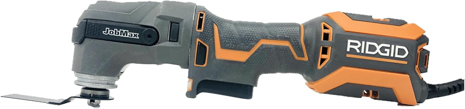Ridgid R28602 JobMax 4 Amp Corded Multi Tool with Replaceable Heads (Sander Head, Sanding Pads, Crescent Saw and 1 1/8“ Wood Cutting Blade Included) (Renewed) - Image 1