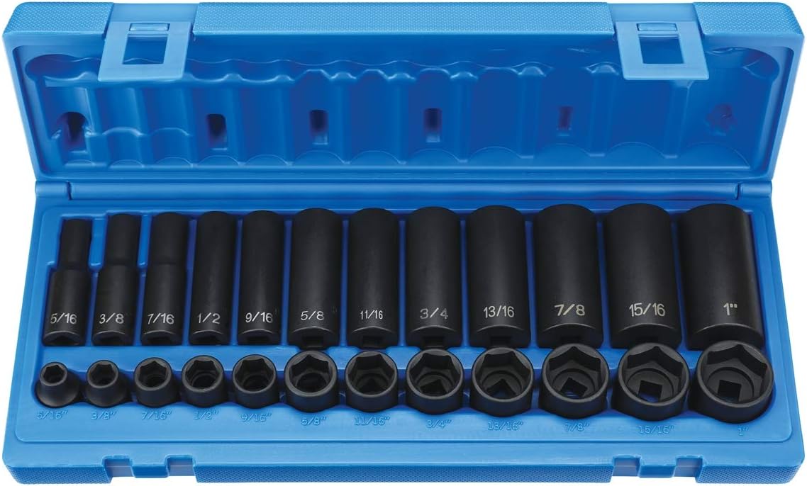 Grey Pneumatic Corp - 3/8In Dr 24Pc Standard Deep Fractional Set (1224RD) - Image 1