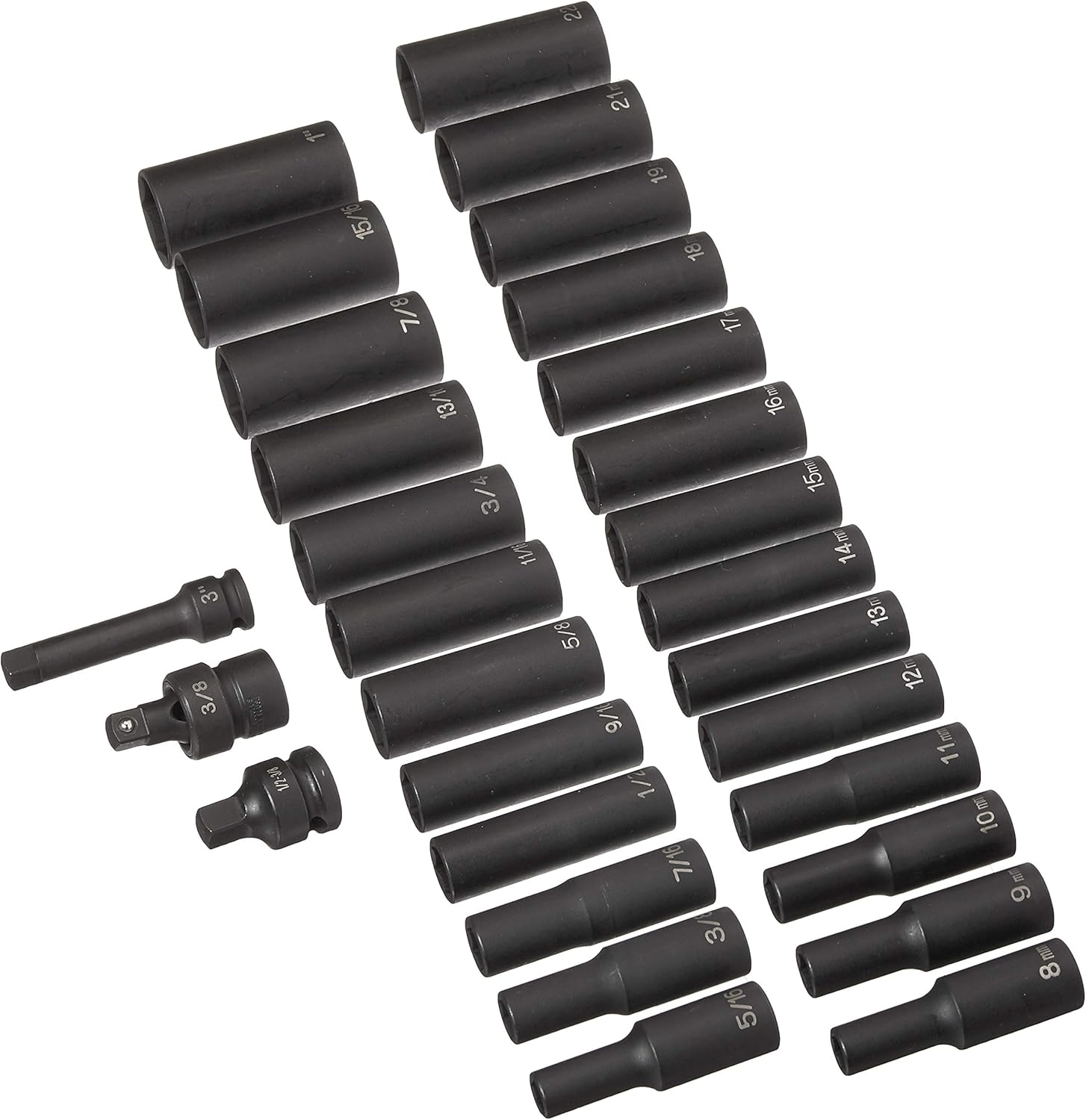 Grey Pneumatic (1229DM 3/8" Drive 29-Piece Deep SAE/Metric Socket Set - Image 1