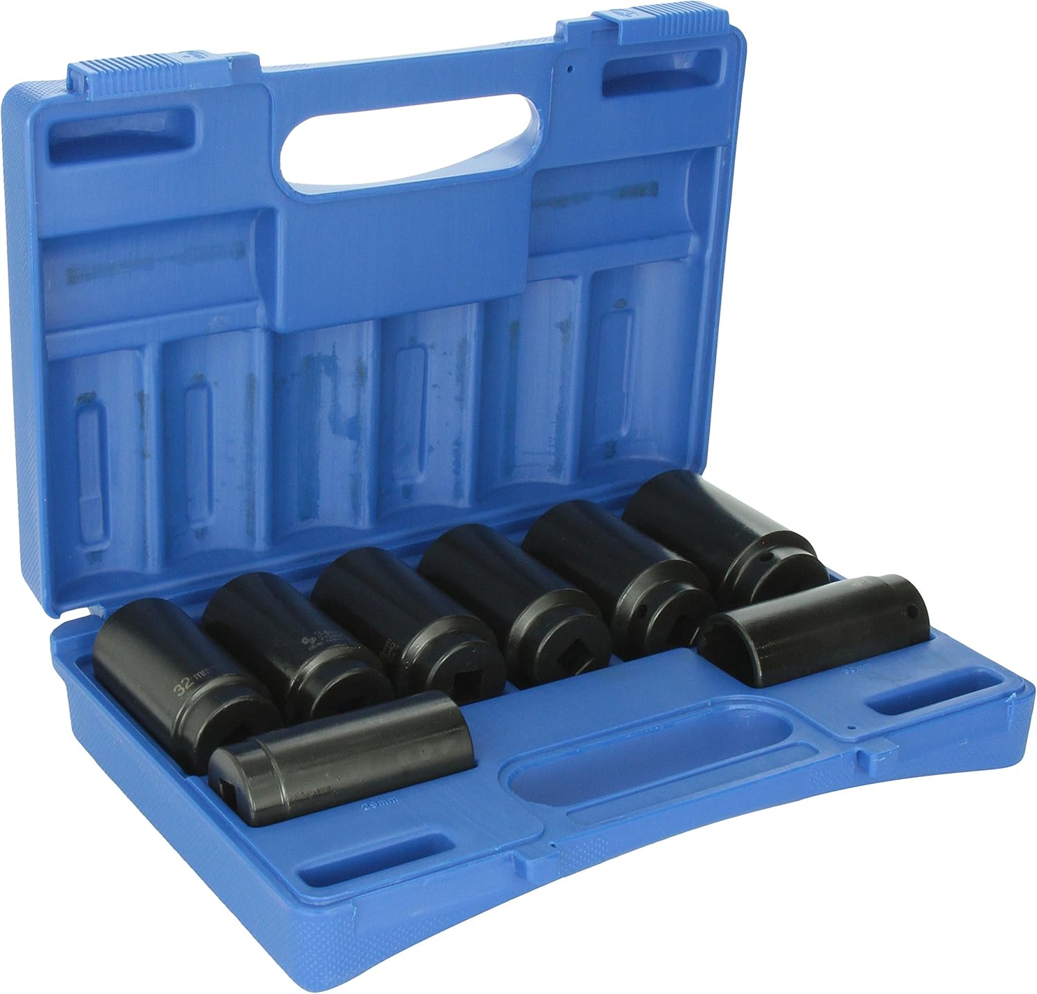 Grey Pneumatic (1708SN) 1/2" Drive 8-Piece 12-Point Spindle/Axle Nut Socket Set - Image 1
