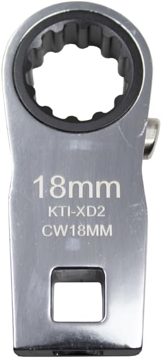 K Tool International Ratcheting Crowfoot Wrench 18mm 3/8 Inch Drive - Image 1