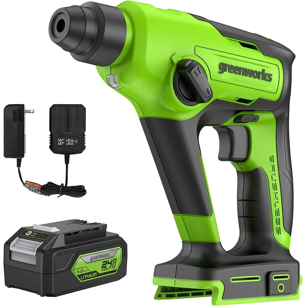 Greenworks 24-volt 1/2-in SDS-max Variable Speed Cordless Rotary Hammer Drill - Image 1