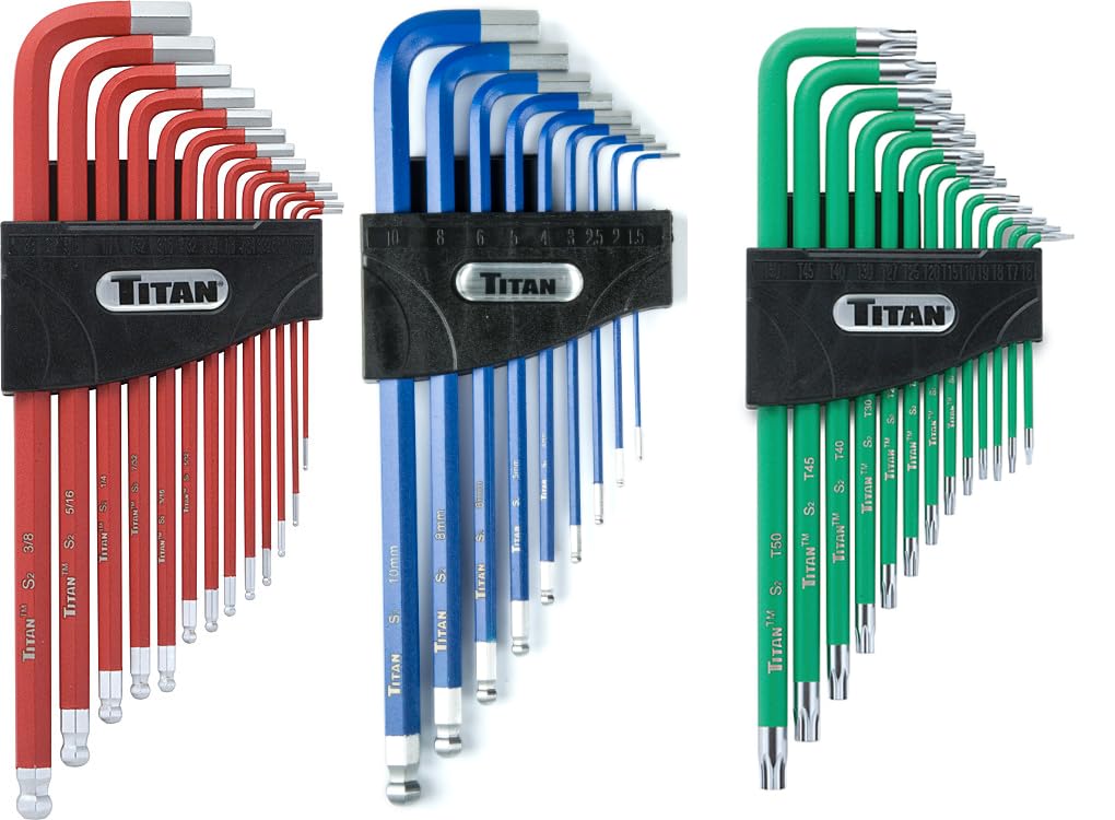 Titan 12763 35-Piece Star, Metric, and SAE Hex Key Set - Image 1