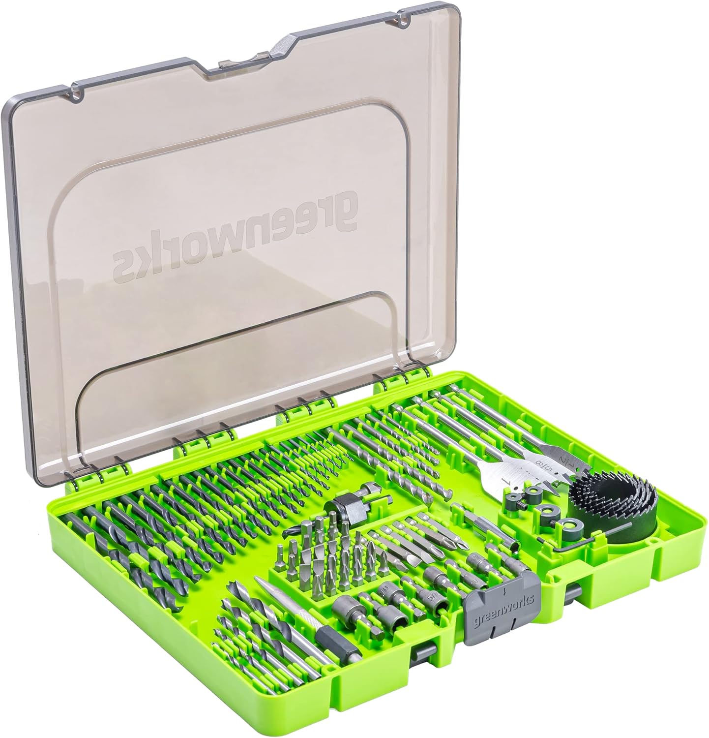 Greenworks 90 Piece Black Oxide Drilling and Driving Bit Set with Modular Case for Wood, Metal, Plastic, and Masonry,3X Longer Life,135° Split Point,Precision-Milled - Image 1