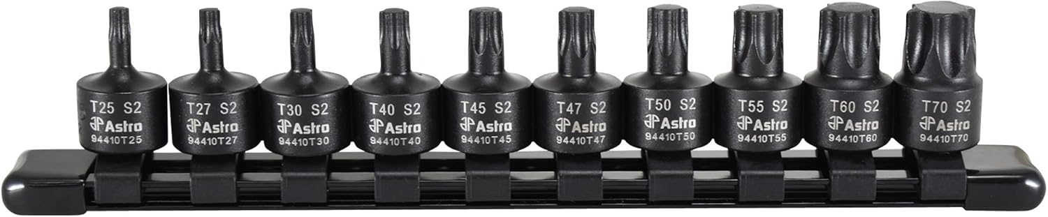 Astro Pneumatic Tool 94410T 10-Piece 3/8" Drive Nano Impact Torx Bit Sockets - Image 1