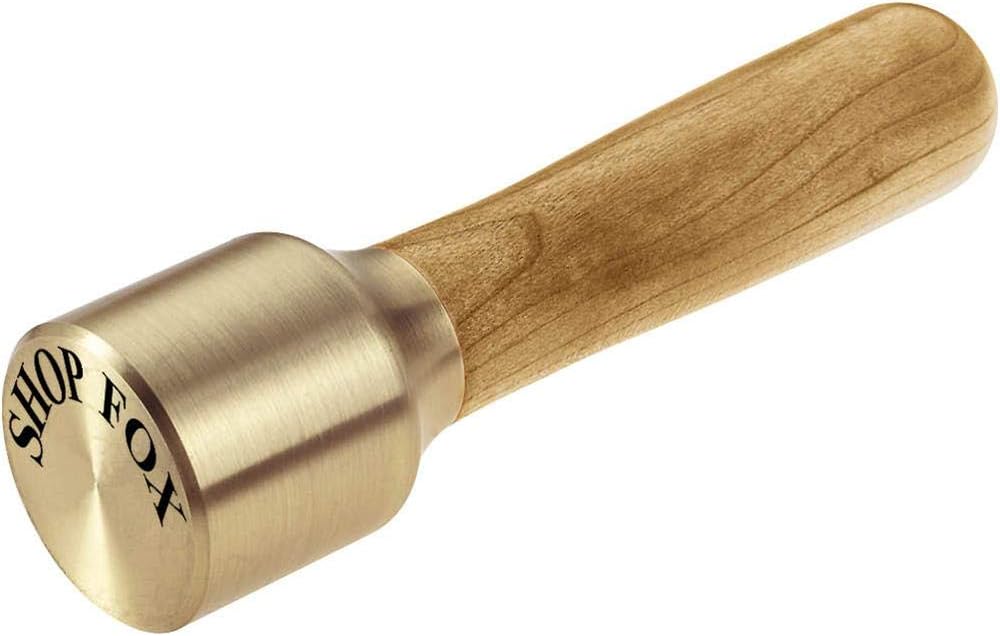 Shop Fox D2809 8-Ounce Brass Head Mallet - Image 1