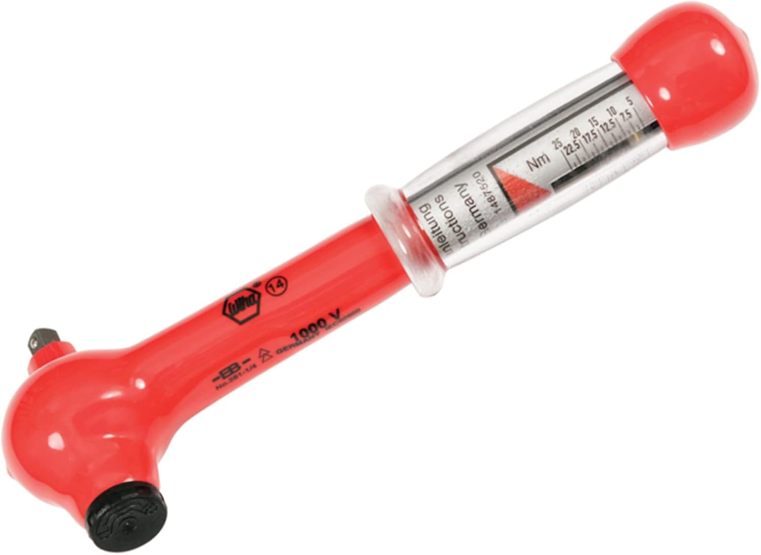 Wiha Tools - Insul. Ratcheting Torque Wrench 1/4 Drive 5-25 N (30114) - Image 1