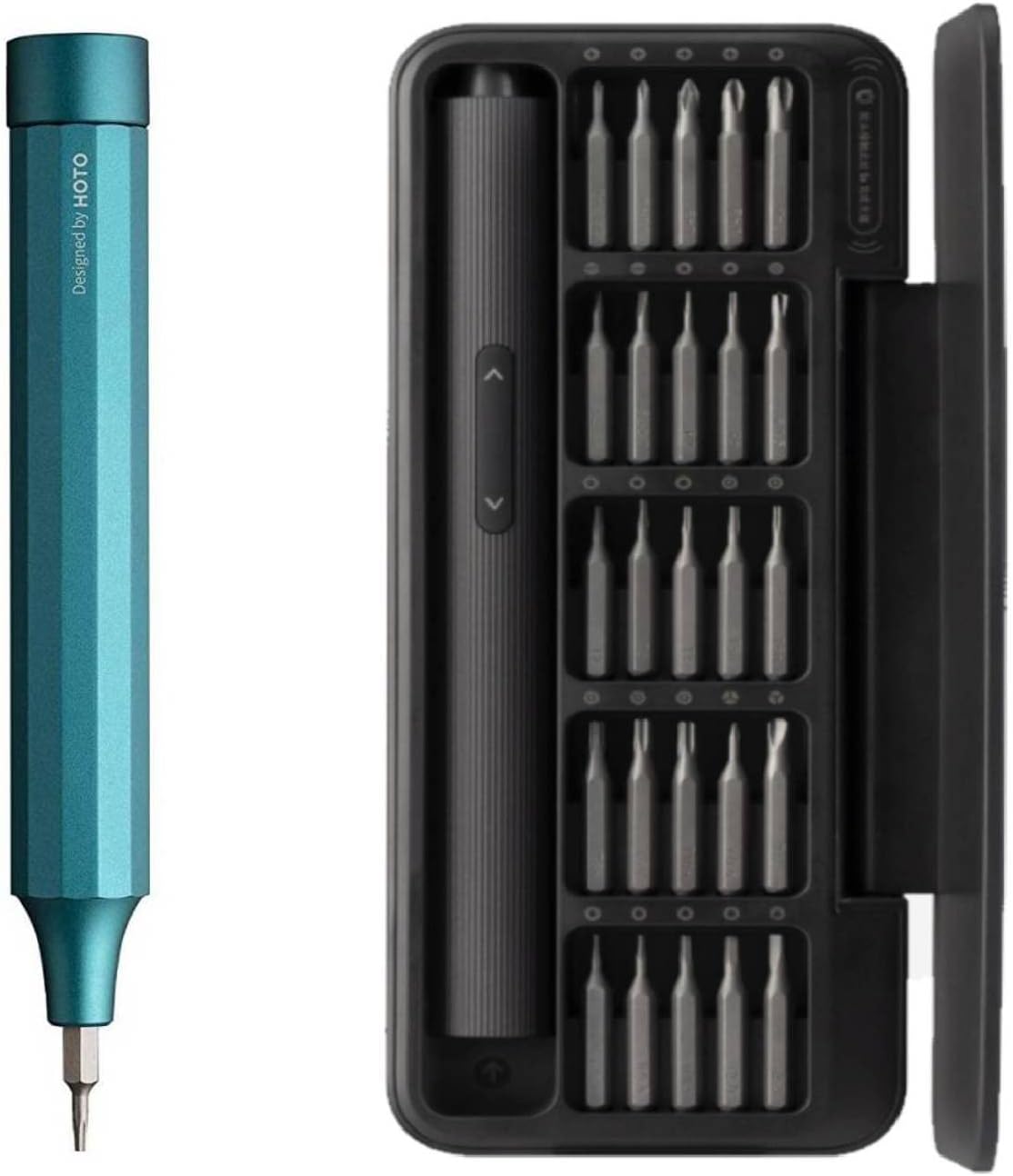 HOTO 25 in 1 Precision Electric Screwdriver Set Bundle with Precision Screwdriver Sets Dark Turquoise - Image 1