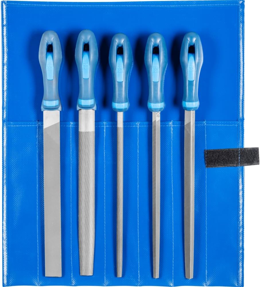 Pferd 542WR250H2 Type Cut 2 Machinist's File Set, Multi-Colour, 250 mm, Set of 5 Pieces - Image 1