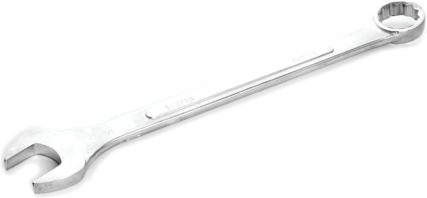 Performance Tool W377B 12-Point Combo Wrench with Satin Chrome Finish 1-7/16-Inch Jumbo Wrench - Image 1