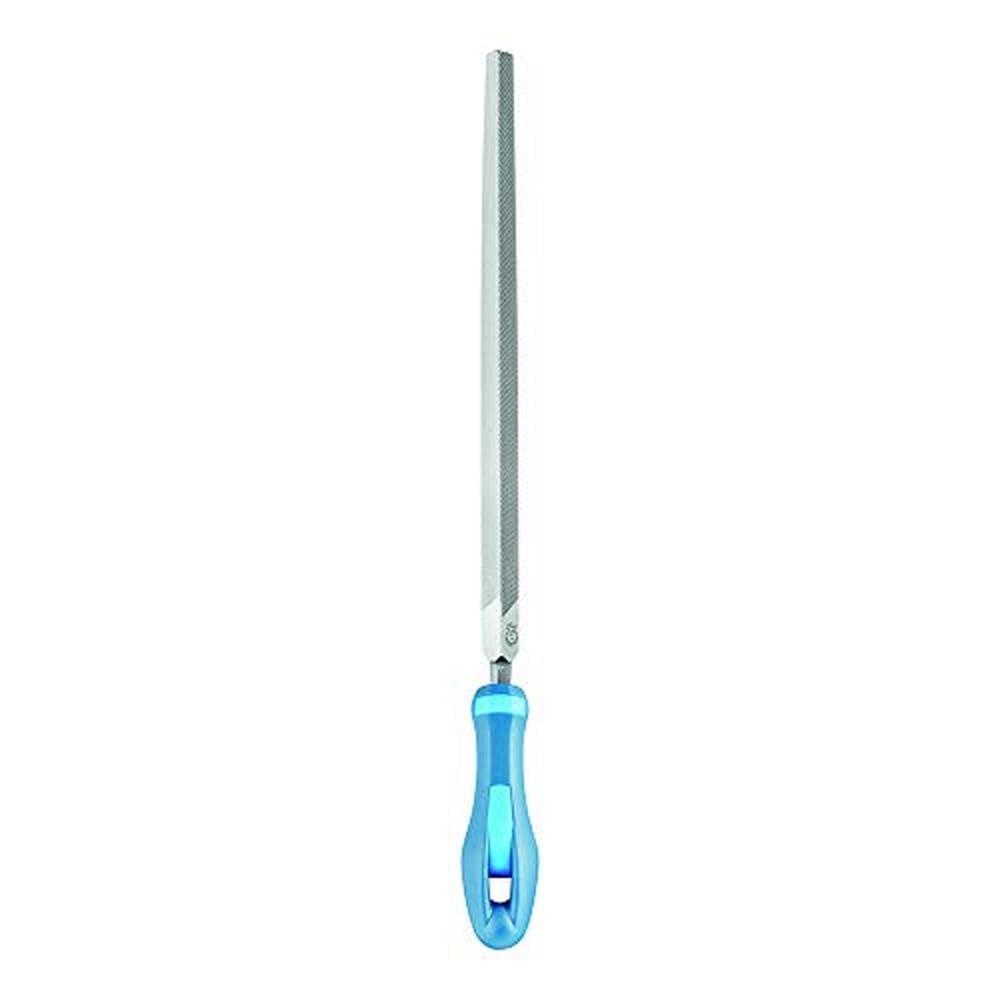 PFERD 10" Three Square File - DIY Packaged Second Cut, with Handle - Part 11104P - Image 1