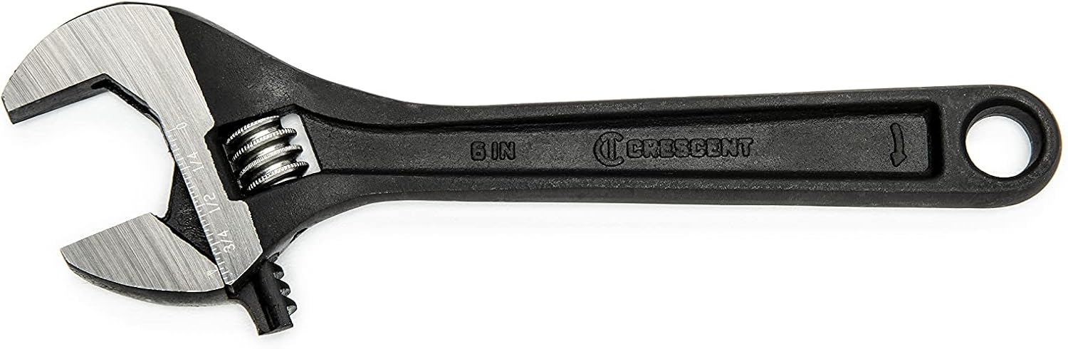 Crescent AT26BK 6" Adjustable Black Oxide Wrench - Bagged - Image 1