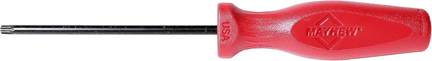 Mayhew Tools 27406 USA Torx Screwdriver, Red, T25 x 4-Inch - Image 1