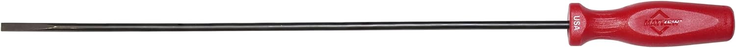 Mayhew Tools 27331 USA Slotted Screwdriver, Red, 1/4-Inch x 16-Inch - Image 1