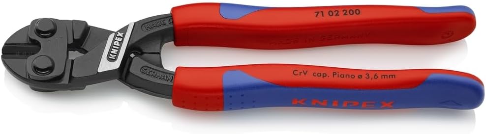 KNIPEX Tools - CoBolt Compact Bolt Cutter, Multi-Component (7102200), 8- Inch Comfort Grip - Image 1