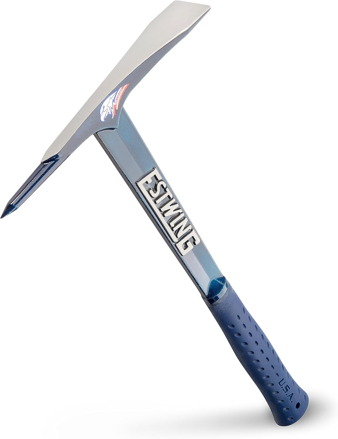 ESTWING Burpee Rock Pick - 17" Geologist Tool with Pointed Tip & Shock Reduction Grip - BP500 - Image 1
