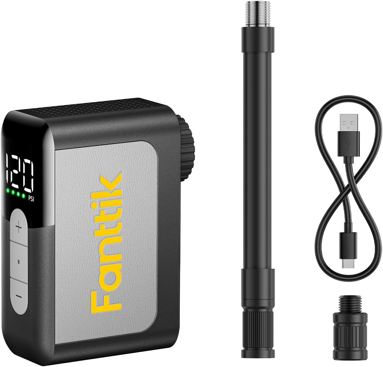 Fanttik X10 Ace Mini Bike Pump with Gauge, 120PSI Electric Tiny Bike Pump with Presta and Schrader Valve, Auto Stop, Fast Inflation for Road Bike - Image 1