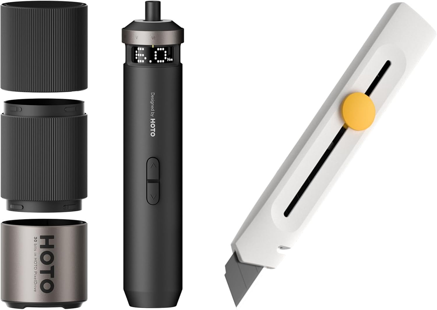 HOTO PixelDrive Electric Screwdriver+ Box Cutter Utility Knife - Image 1