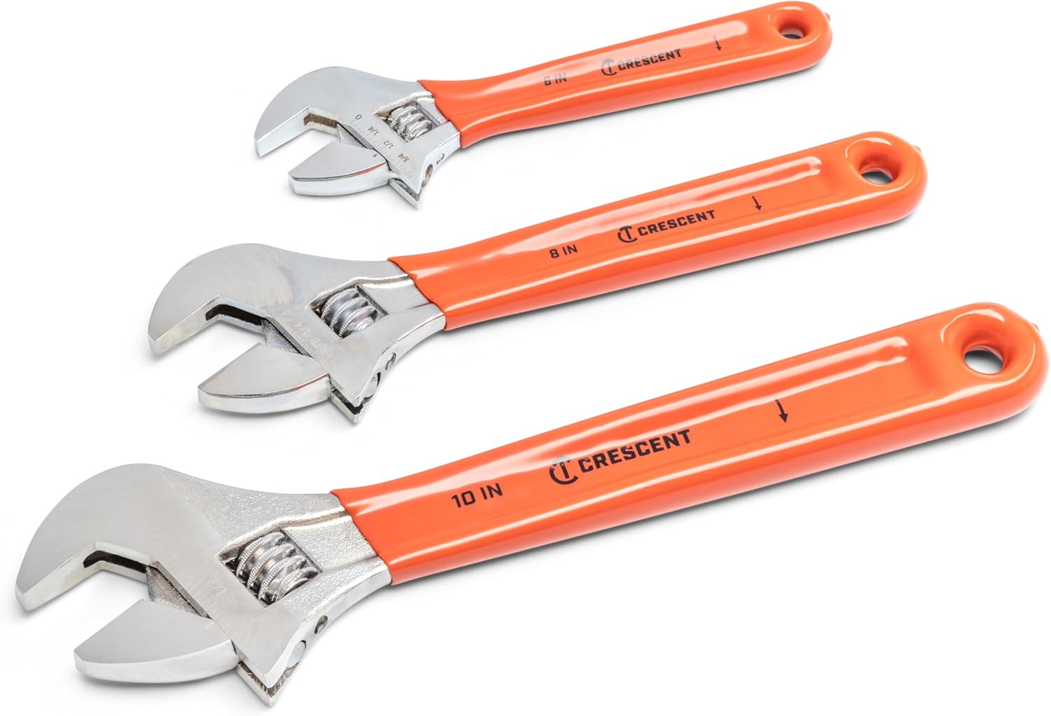 Crescent 3 Piece Adjustable Cushion Grip Wrench Set 6", 8" & 10" - AC26810CV - Image 1