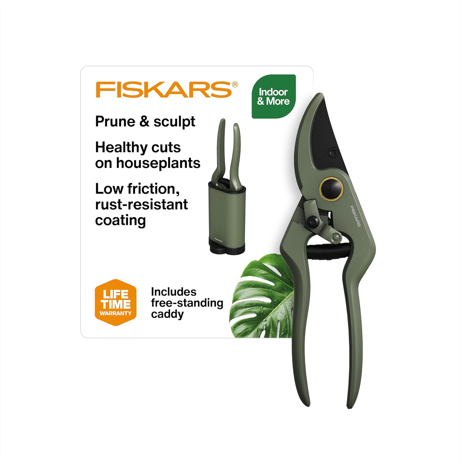 Fiskars Sculptor Plant Pruner with Precision Bypass Design, Ergonomic Handle, Low-Friction Blade Coating, Indoor Plant Care - Image 1