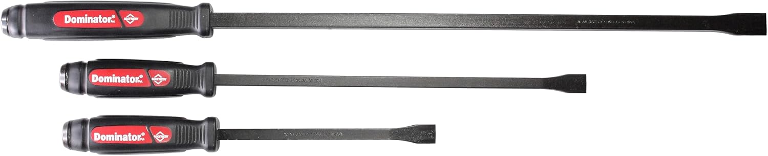 Mayhew Tools 61354 Dominator Pry Bar Set, 3-Piece Straight, Black Oxide Finish - Image 1