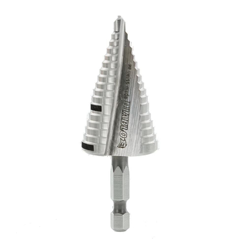 Diablo Impact Strong Step Drill Bit - Fast, Precise Drilling in Thin Metals, Plastic and Steel - Optimized Dual Flute Design, 1-1/8" Diameter, 1/4" Hex Shank, 3-1/32" Length - DSD1125S17 - Image 1