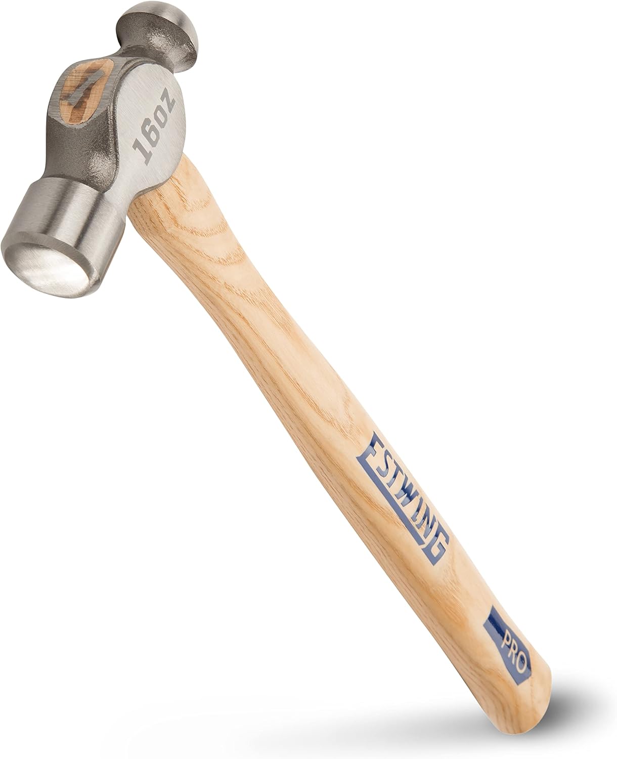 ESTWING Sure Strike Ball Peen Hammer - 16 oz Metalworking Tool with Forged Steel Head & Hickory Wood Handle - MRW16BP - Image 1