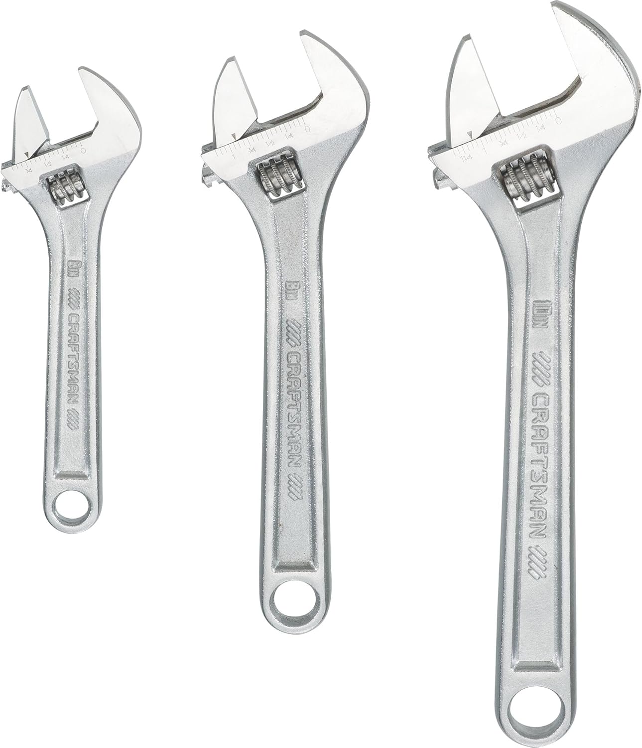 CRAFTSMAN Adjustable Wrench Set, 3-Piece All Steel, Metirc and SAE Scale (CMMT12001) - Image 1
