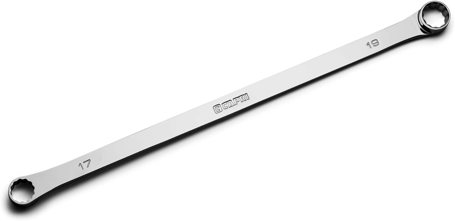 Capri Tools 17 x 19 mm 0 Degree Offset Extra Long Box End Wrench, CP11800-1719 - Image 1