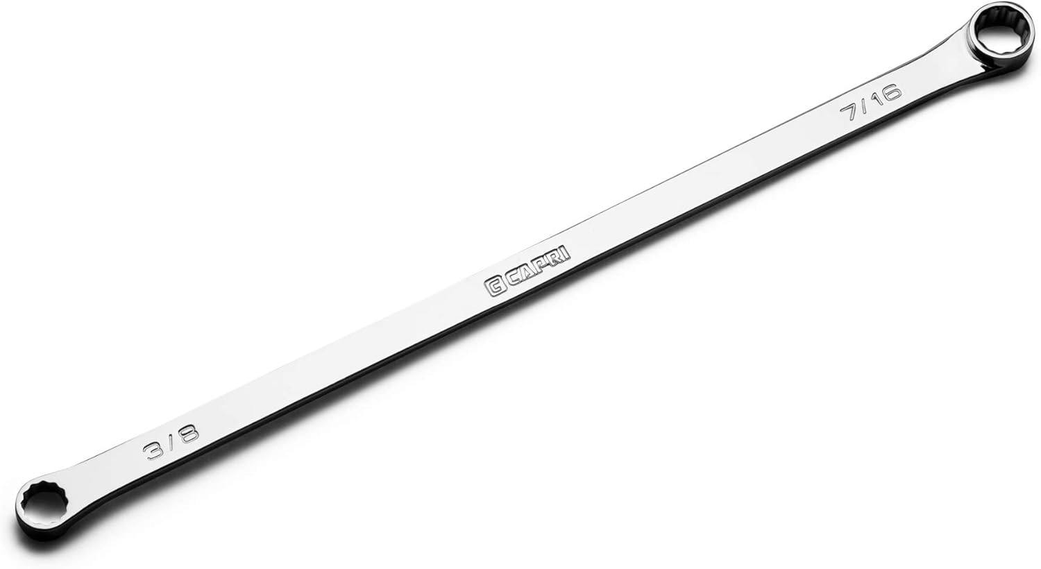 Capri Tools 3/8 x 7/16 in. 0 Degree Offset Extra Long Box End Wrench (CP11800-38716) - Image 1