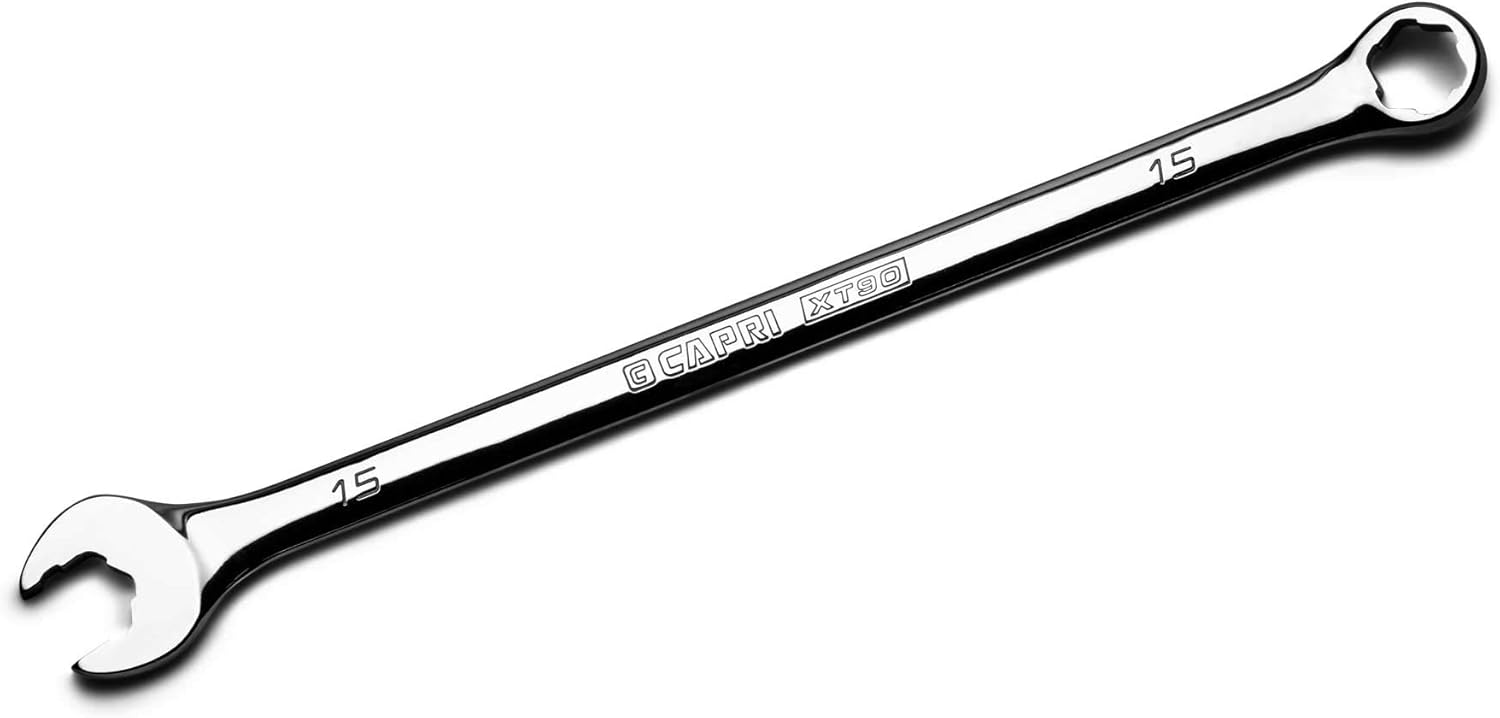 Capri Tools 15 mm WaveDrive Pro Combination Wrench for Regular and Rounded Bolts - Image 1