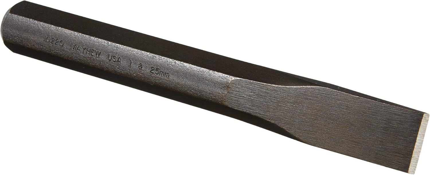 Mayhew Tools 10220 Cold Chisel, 1" - 25 mm x 8", Black Oxide Finish - Image 1