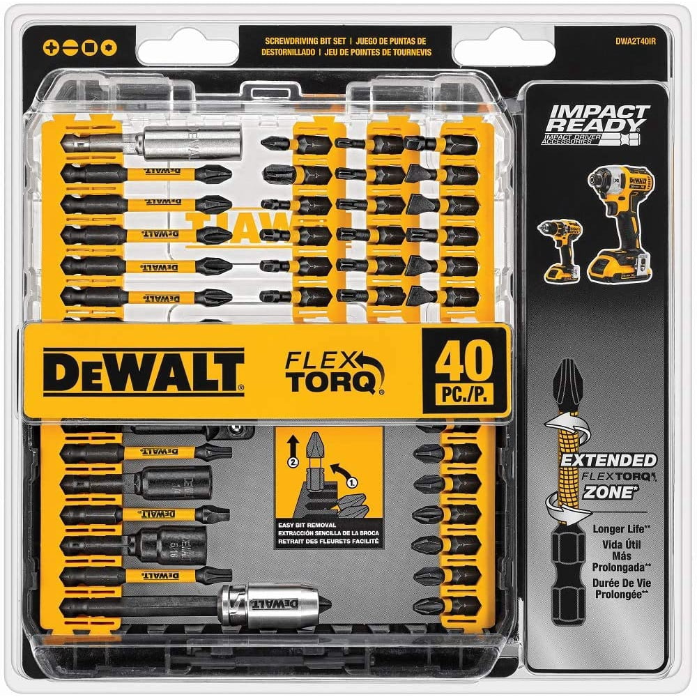 DEWALT Screwdriver Bit Set, Impact Ready, FlexTorq, 40-Piece DWA2T40IR - Image 1