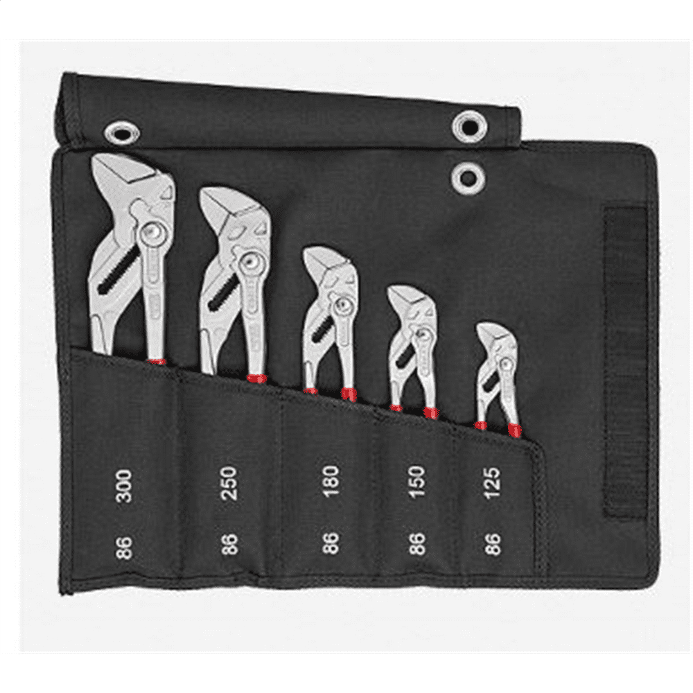KNIPEX 5 Pc. Pliers Wrench Set in a Tool Roll - Image 1