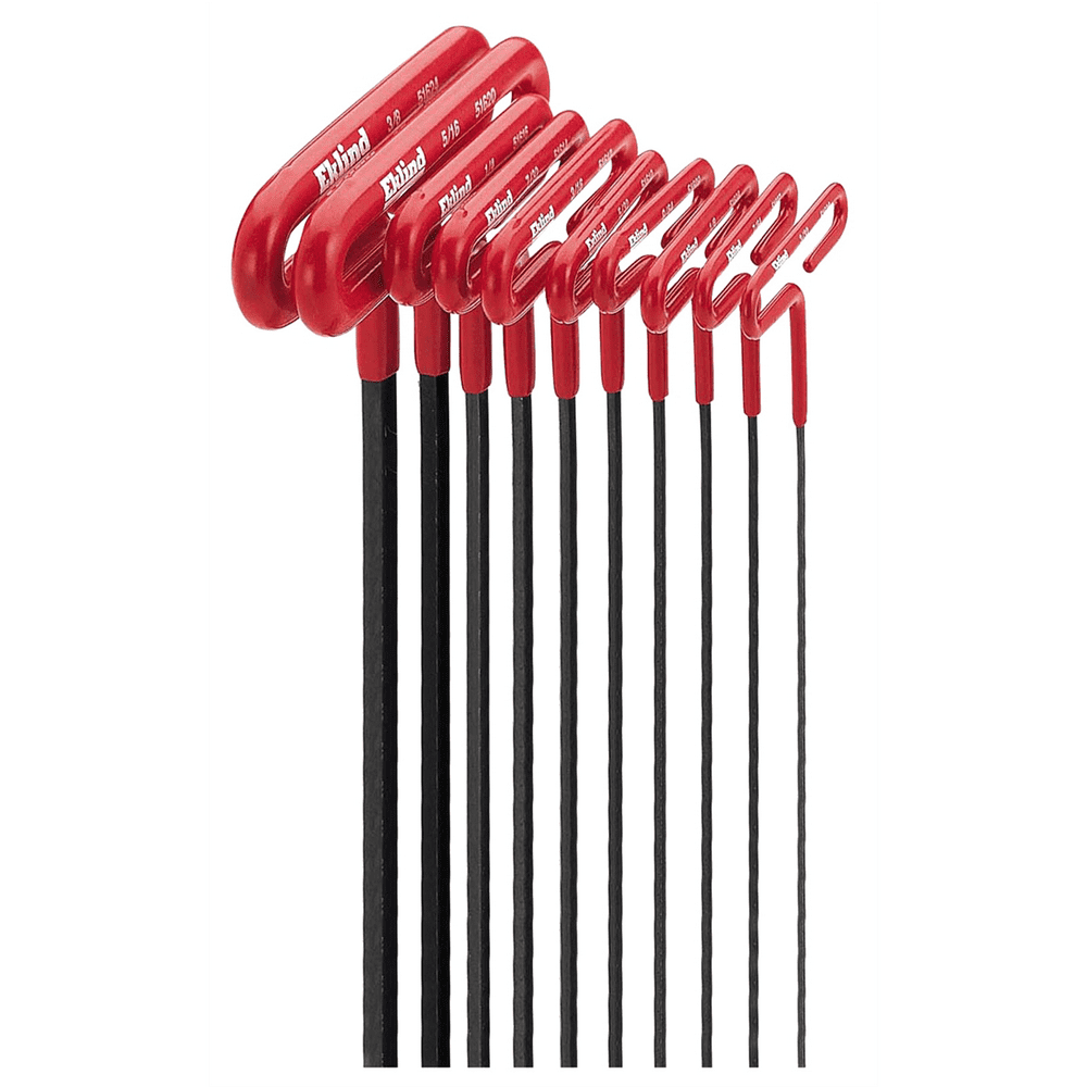 Eklind Tool 53910 10 Piece 9" SAE Cushion Grip T-Handle Hex Key Set - Image 1