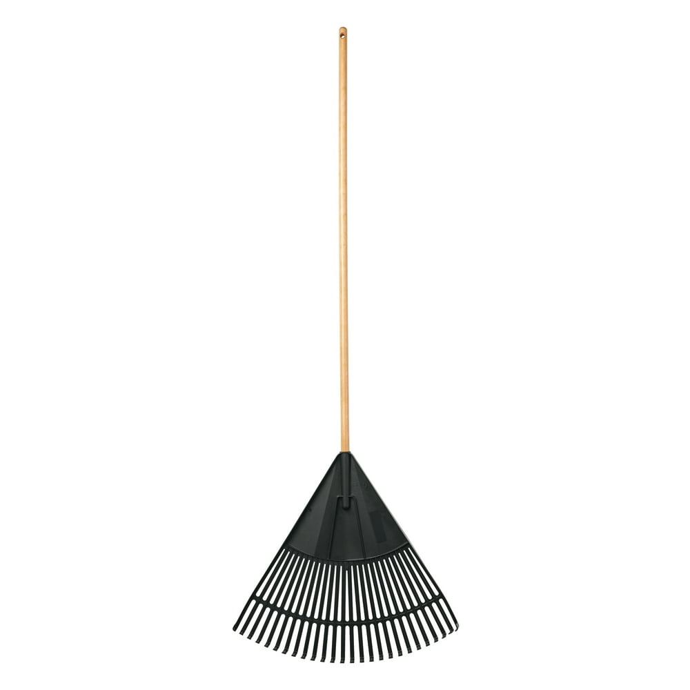 Expert Gardener, 24-inch Wood and Poly Leaf Rake - Image 1