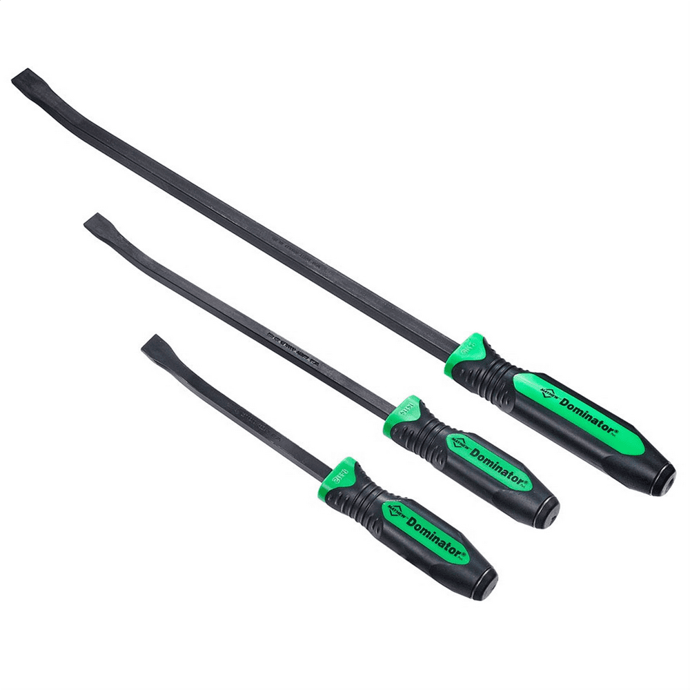 Mayhew Tools 14071GN 3-Piece Dominator Curved Pry Bar Set, Green - Image 1